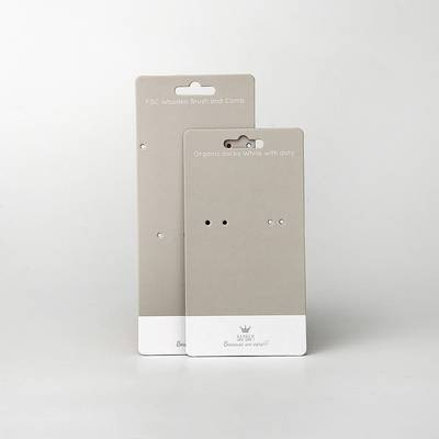 کارت‌های سربرگ کاغذی زیبا و سازگار با محیط زیست برای جوراب‌های خاکستری
